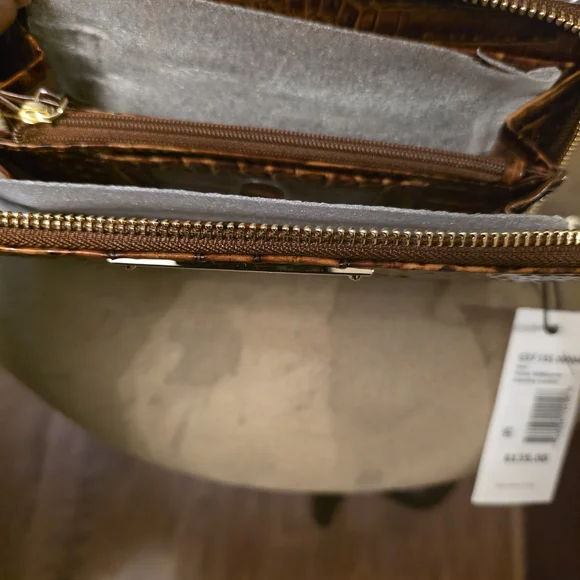 Brahmin Brown Crocodile Embossed Handbag - Picture 3 of 11